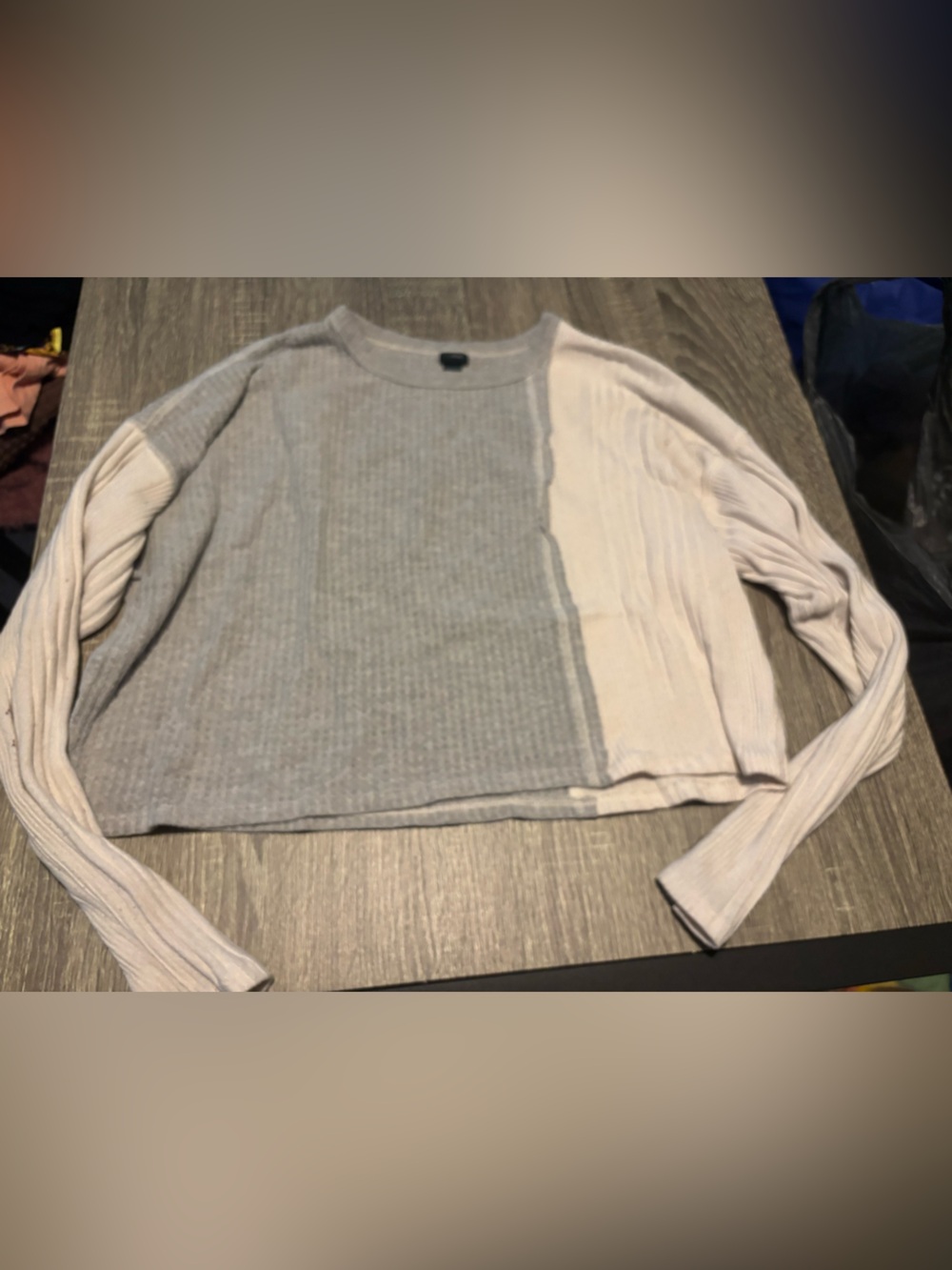 wild fable Light Gray Waffle Knit Shirt
